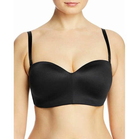 🆕WACOAL Staying Power Wireless Strapless Convertible Bra #854372 Black 38DDD - Picture 5 of 10